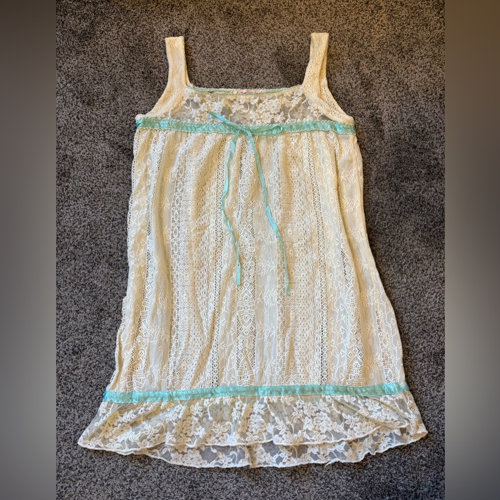 Vintage Lace Knit Slip Dress - Picture 1 of 3